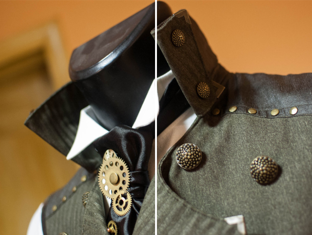 A Double-Breasted Steampunk Victorian male Vest - Dress Art Mystery