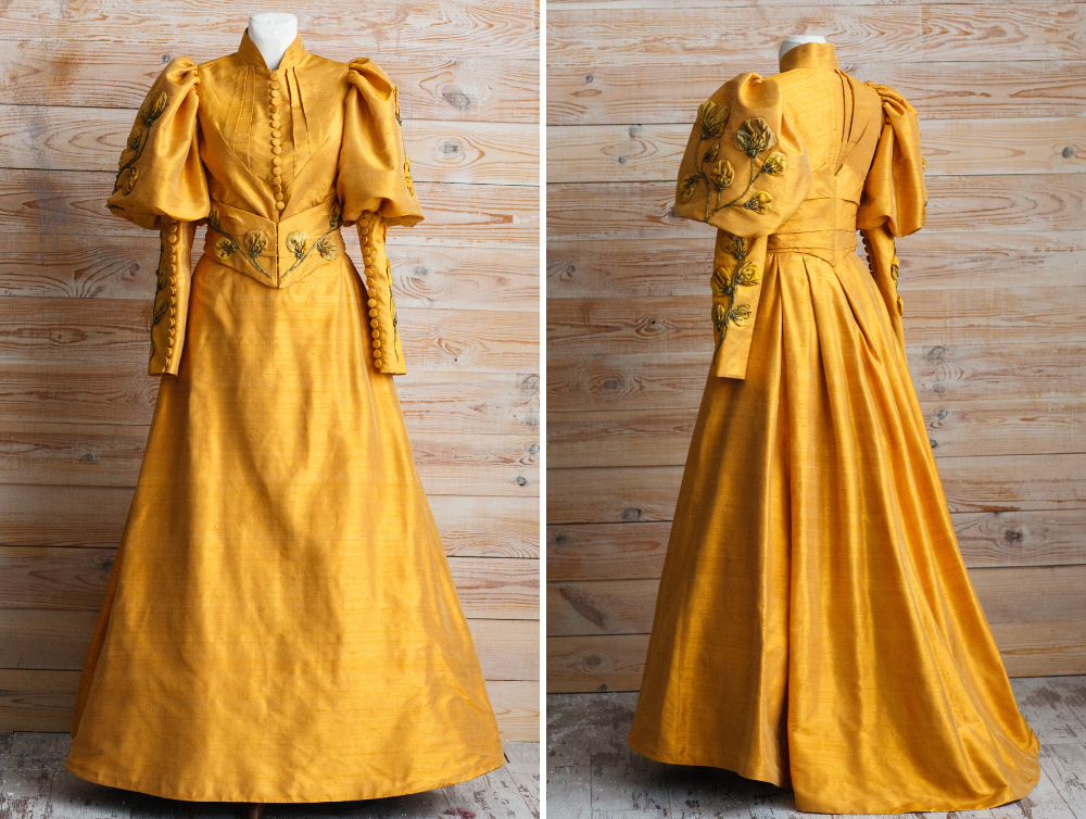 Edwardian Crimson peak Edith Cushing's yellow silk dress - Dress Art Mystery