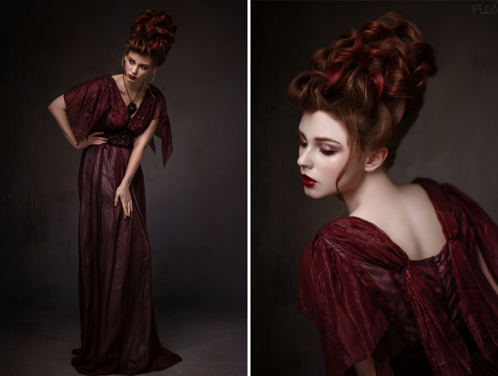 Edwardian Downton Abbey inspired evening silk gown - Dress Art Mystery