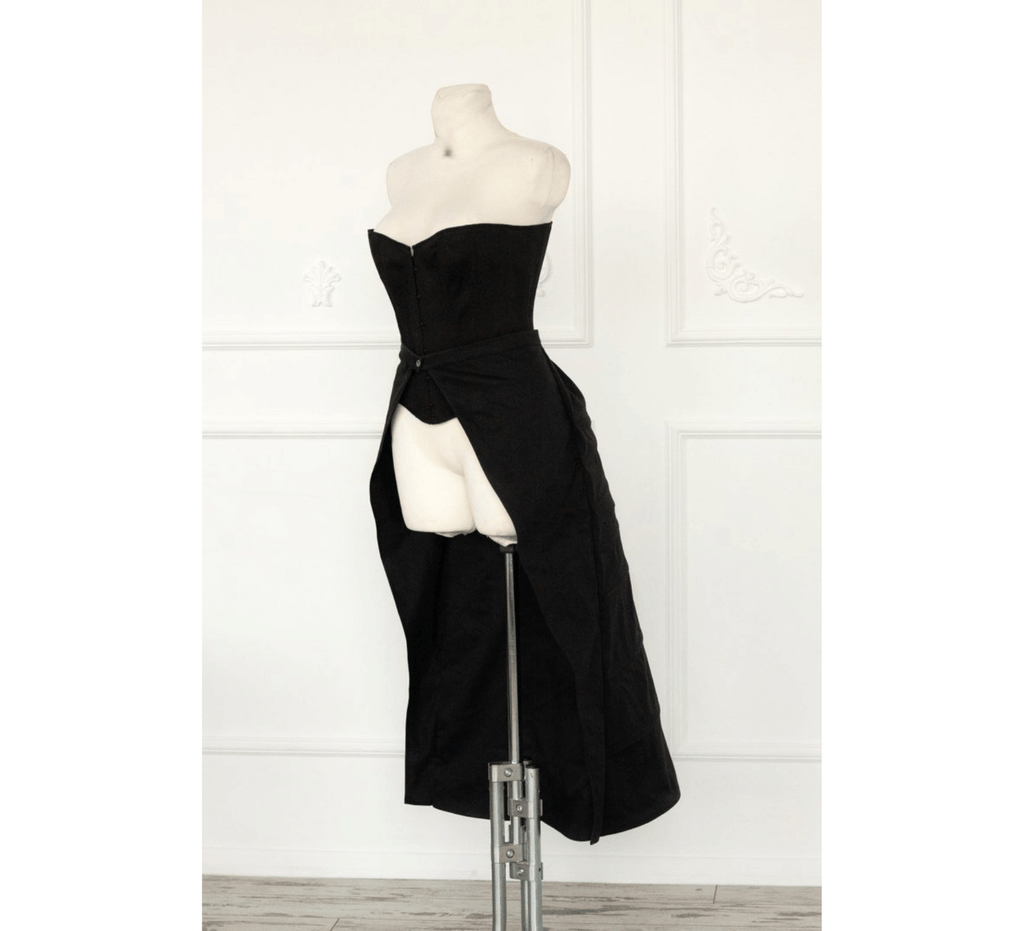 Black Victorian overbust corset - Dress Art Mystery