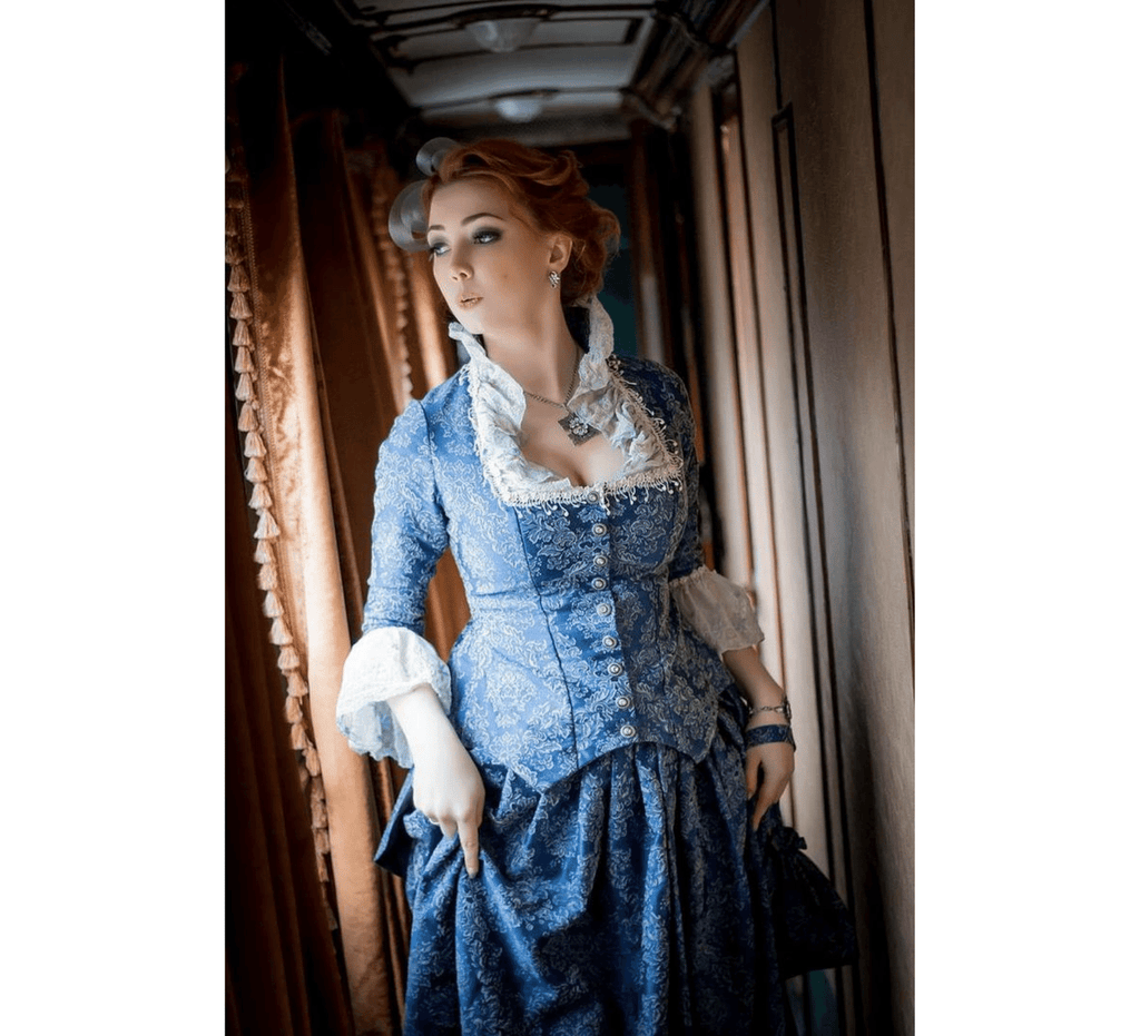 Rococo Revival blue dress - Dress Art Mystery