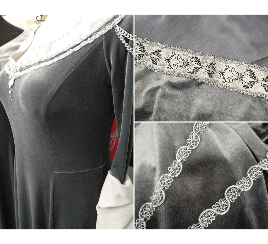 Silver gray elven wedding dress - Dress Art Mystery