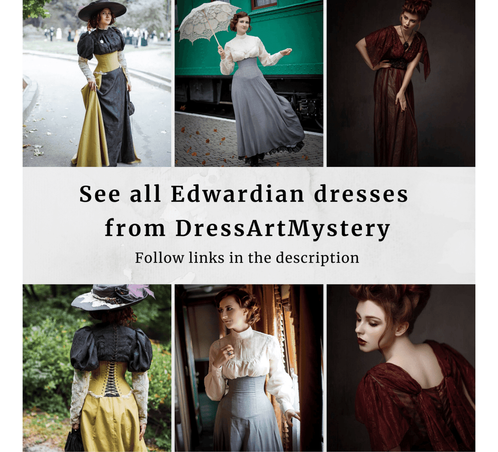 Edwardian style costume with underbust corset skirt - Dress Art Mystery