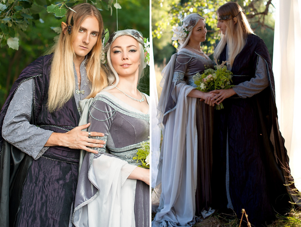 Fantasy male elven viscose Elrond costume -dress-design-handmade-costume-Dress Art Mystery