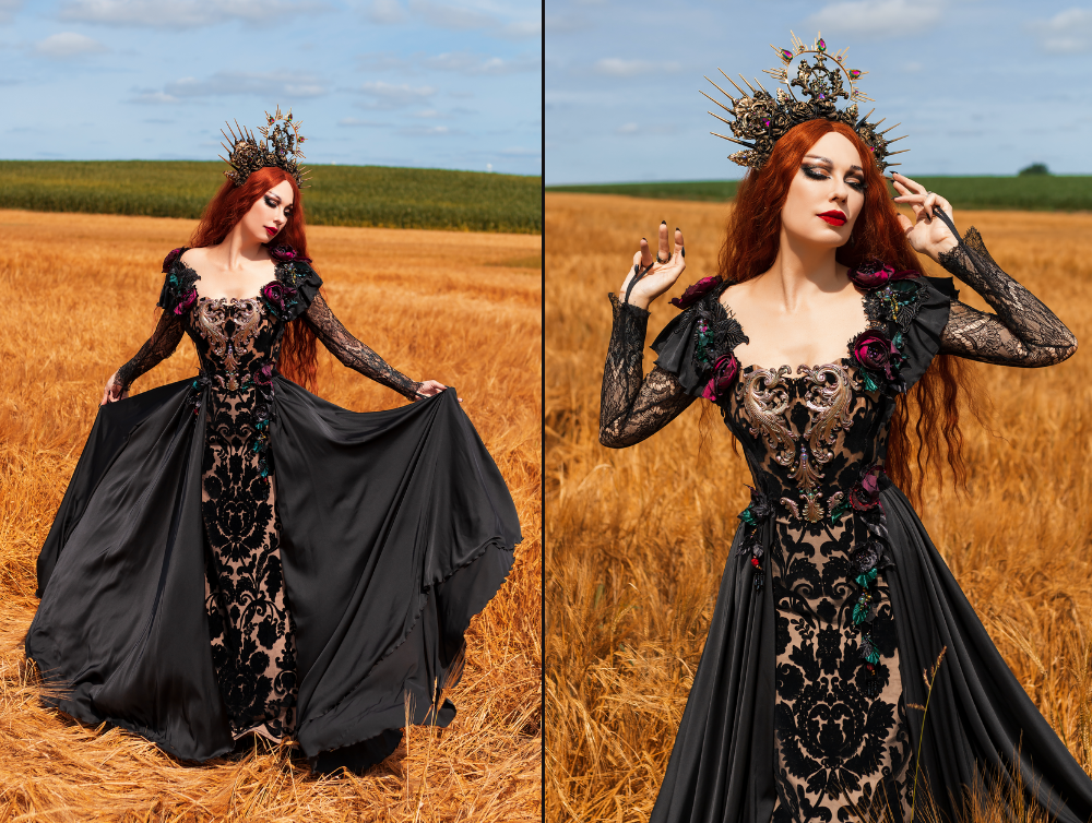 Dark Fantasy dress with corset | DressArtMystery Dark Fantasy dress with corset | DressArtMystery