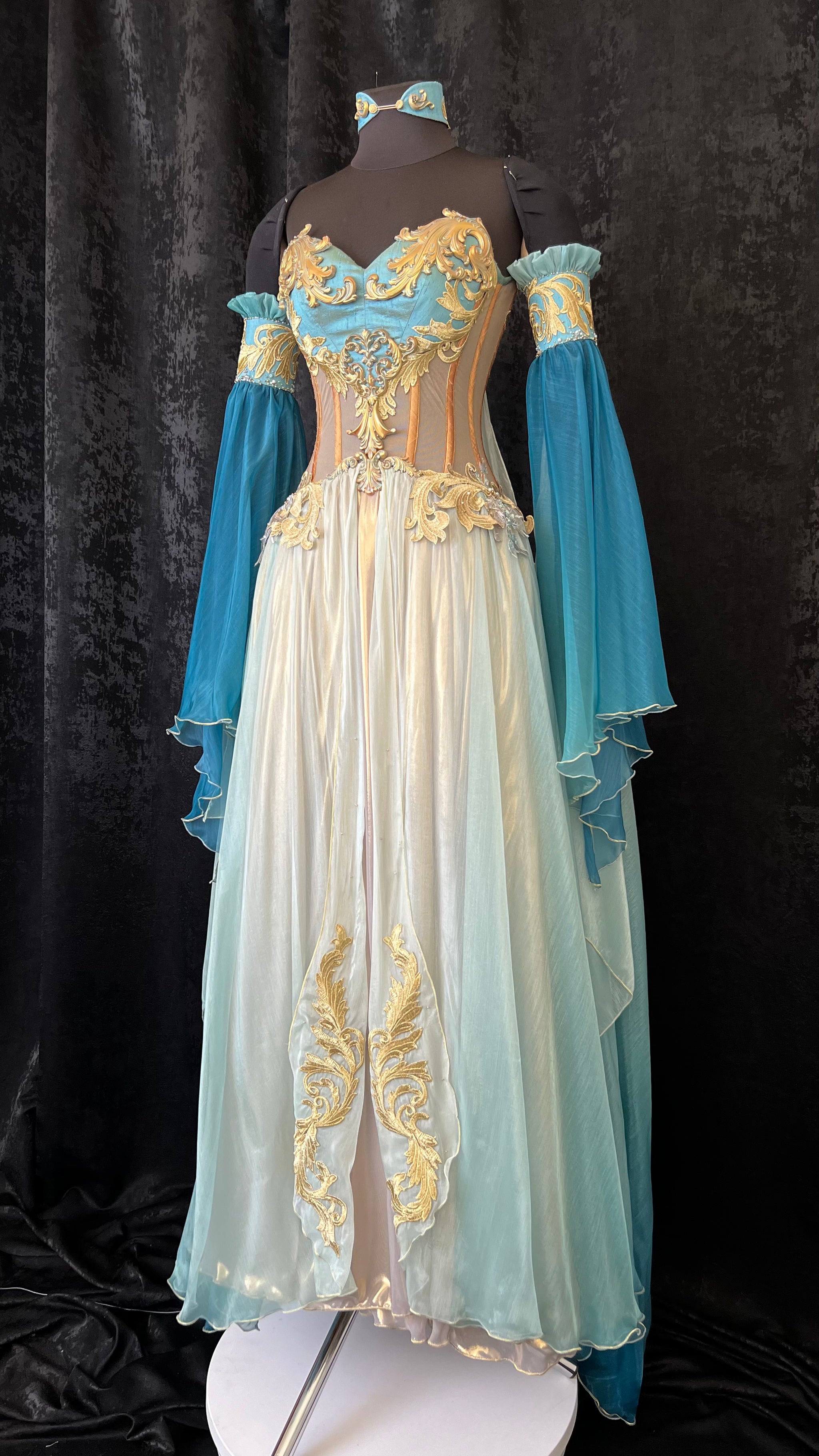 fantasy blue dress Summer Court Royal Blue Wedding Guest t02 Size:Size 5T-6 this dress will have