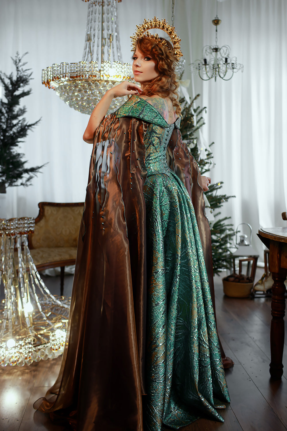 gold fantasy dress Stunning Gold Gown Fashion for Bookish Fans