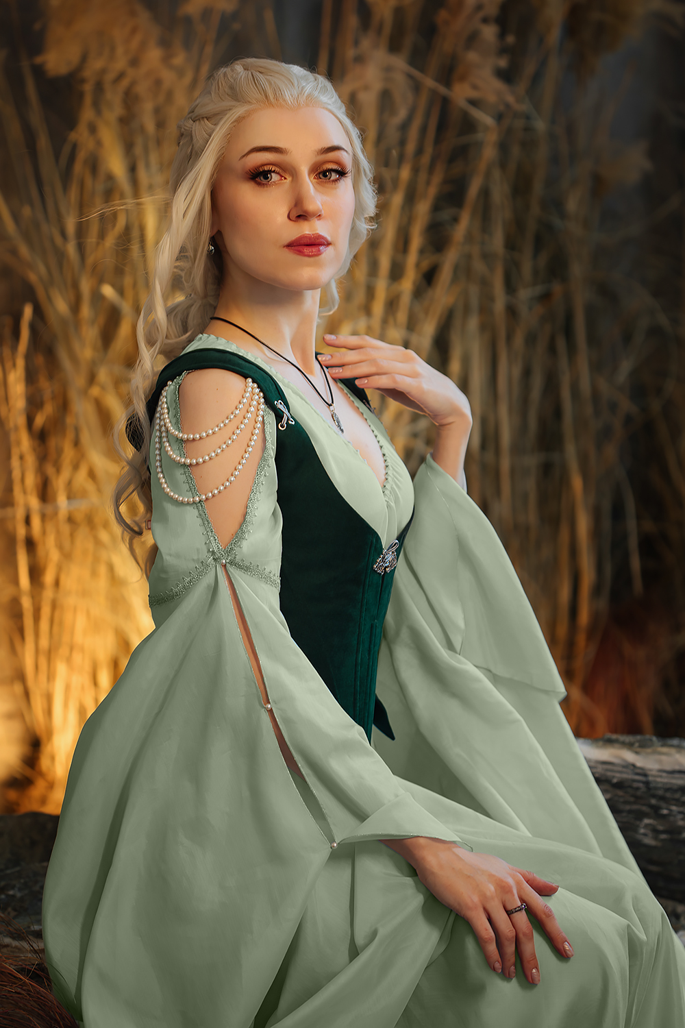 corset fantasy dress blue fantasy corset gown, inspired by Daenerys Targaryen