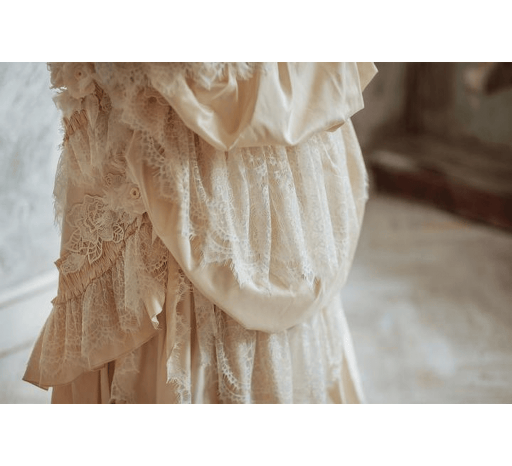 Victorian wedding silk dress - Dress Art Mystery
