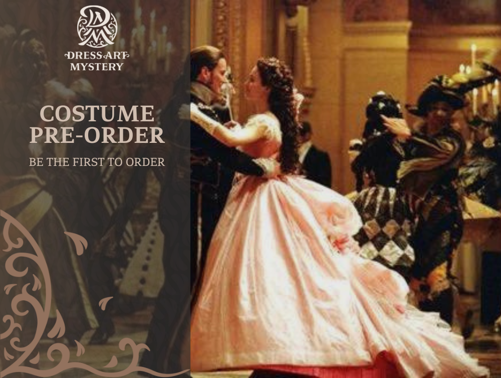 Fantasy Phantom of The Opera Christine silk dress preorder -dress-design-handmade-costume-Dress Art Mystery