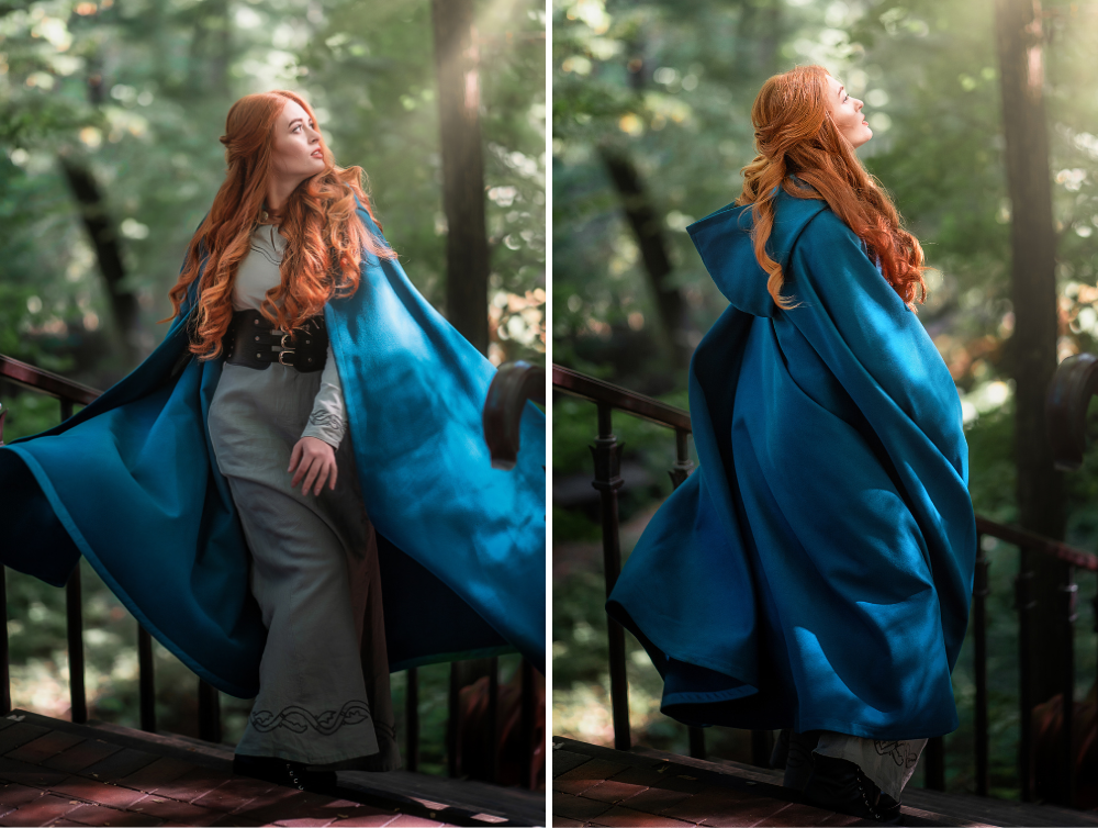 Cloak dress top