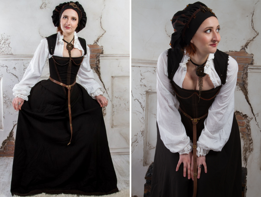 Cocoa brown renaissance dress, Spanish Renaissance gown - Dress Art Mystery
