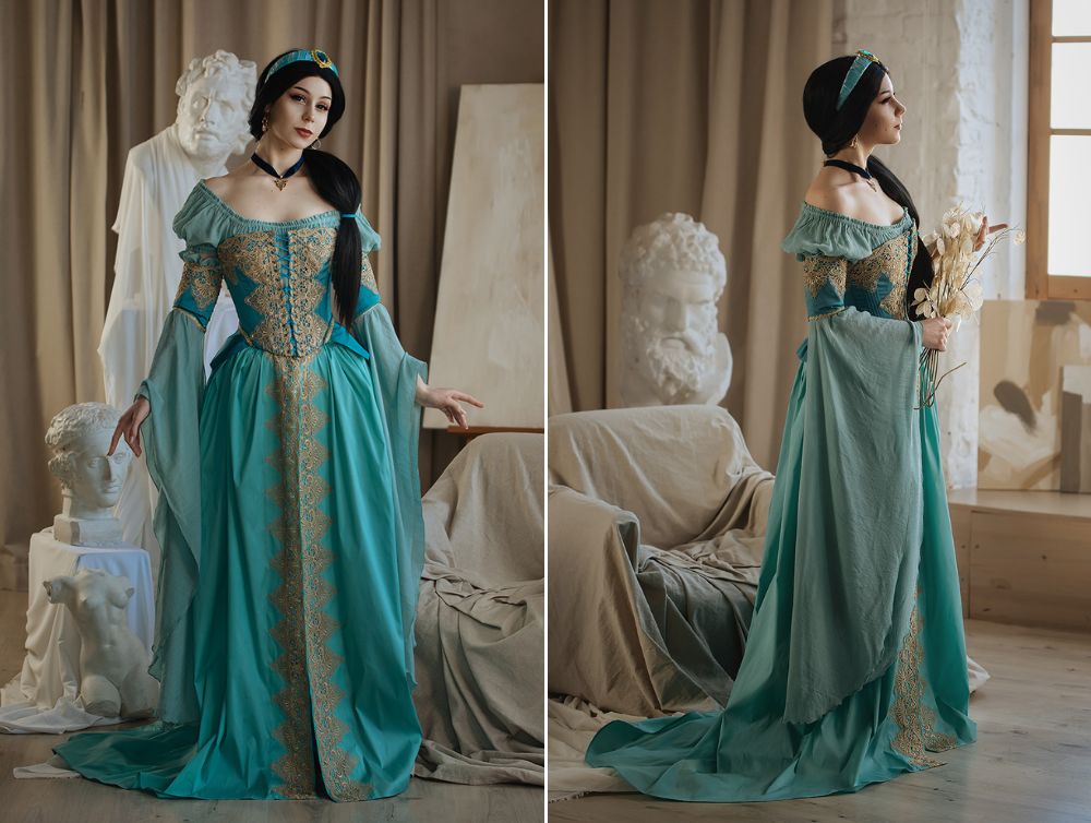 Disney Princess Jasmine Blue Dress Princess Jasmine Costume Jasmine Wedding Dress DressArtMystery Disney Princess Jasmine Blue Dress Princess Jasmine Costume Jasmine Wedding Dress DressArtMystery