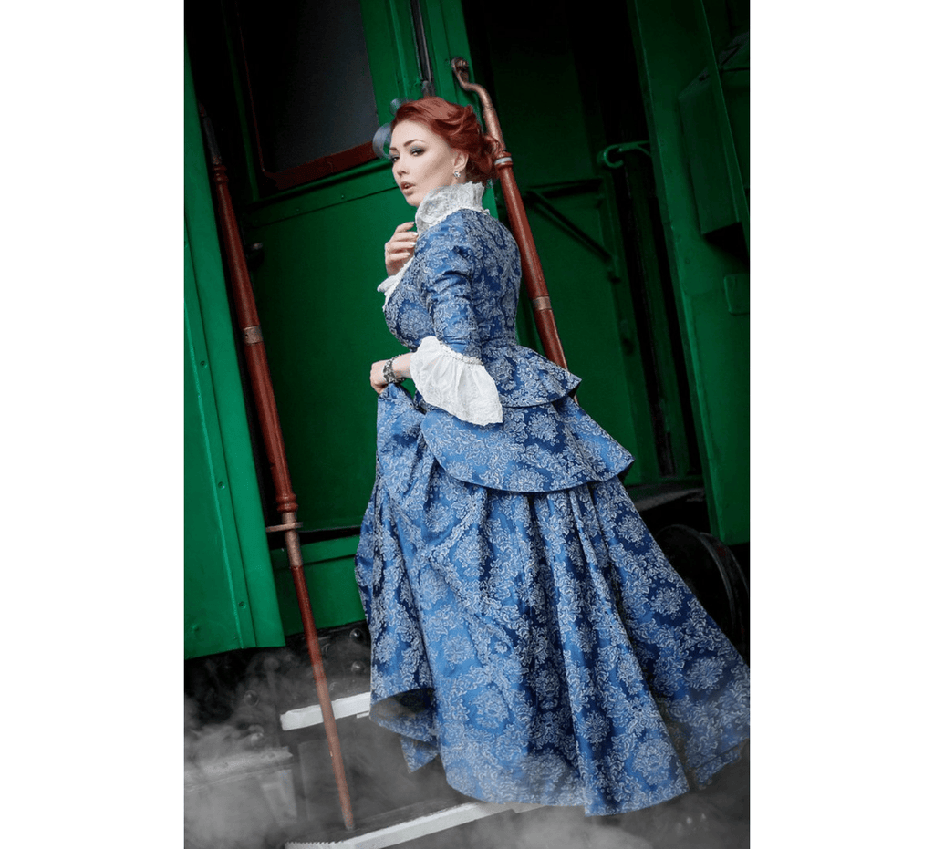 Rococo Revival blue dress - Dress Art Mystery