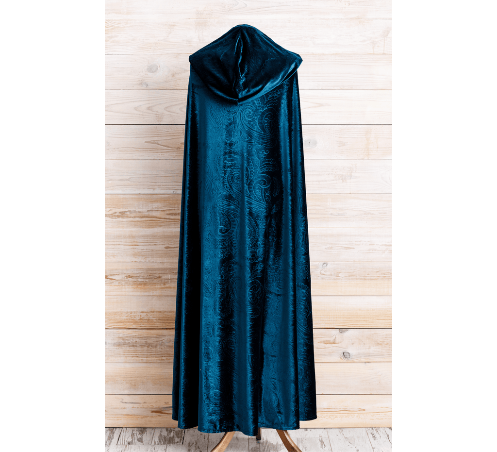 Dark green and blue fantasy cape - Dress Art Mystery