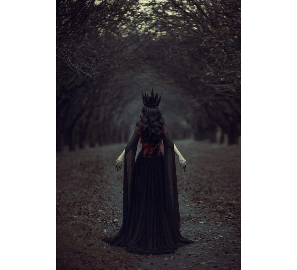 Gothic black lace dress - Dress Art Mystery