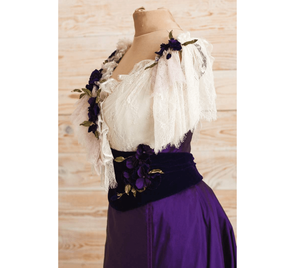 Purple Victorian Edwardian dress - Dress Art Mystery