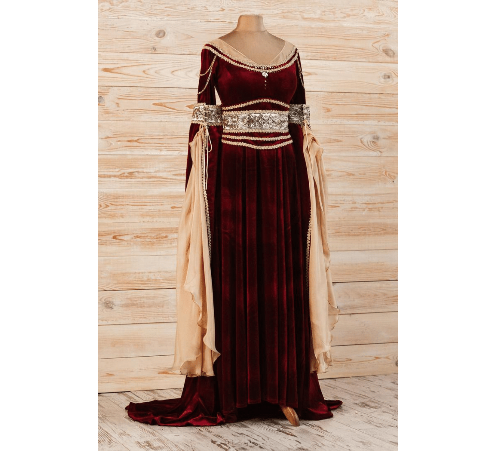 Velvet Elf Robe Fantasy red velvet elven dress – DressArtMystery