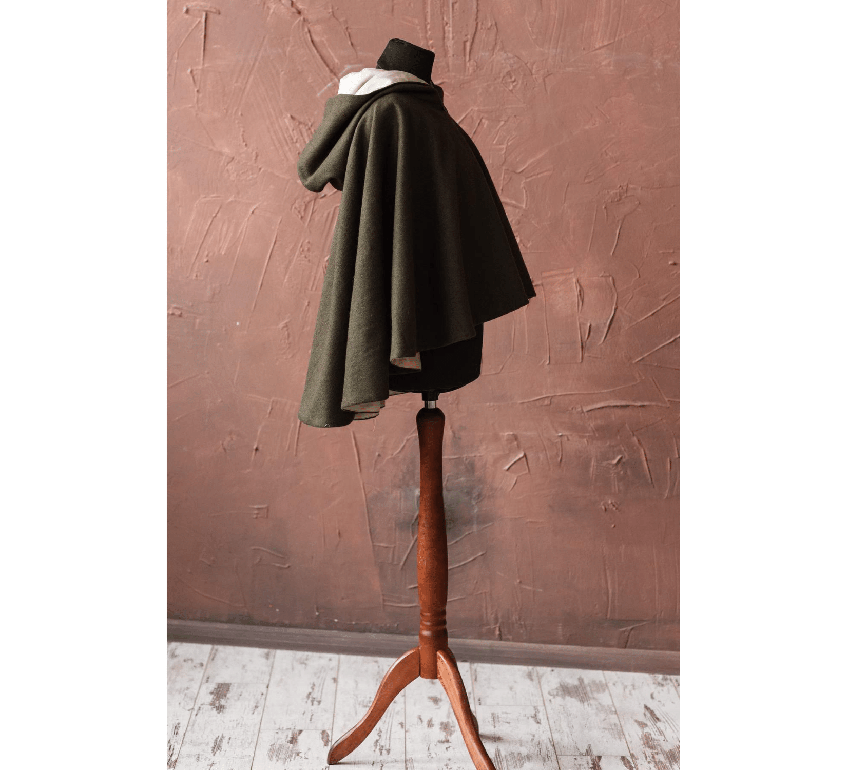 Hood Short Hooded Cape Medieval Archer Hood in Wool 80% -  Israel