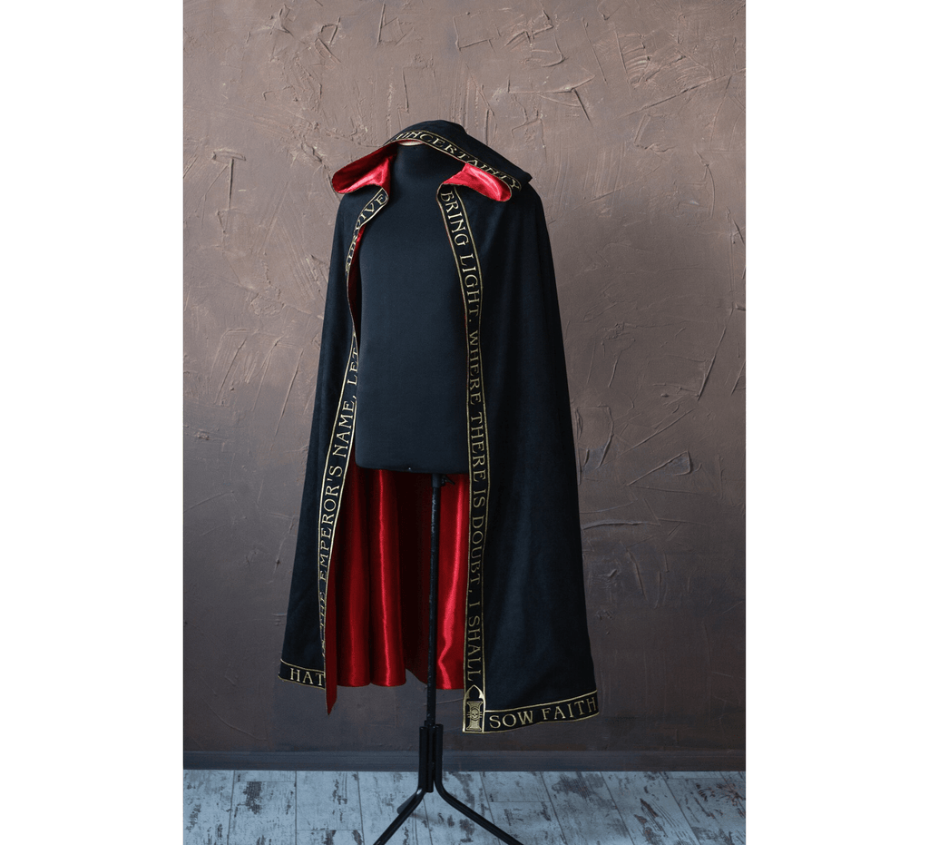 LARP hooded cloak with embroidery - Dress Art Mystery