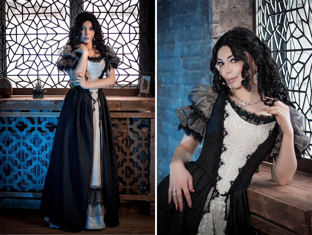 Evil queen Fantasy Rococo dress - Dress Art Mystery