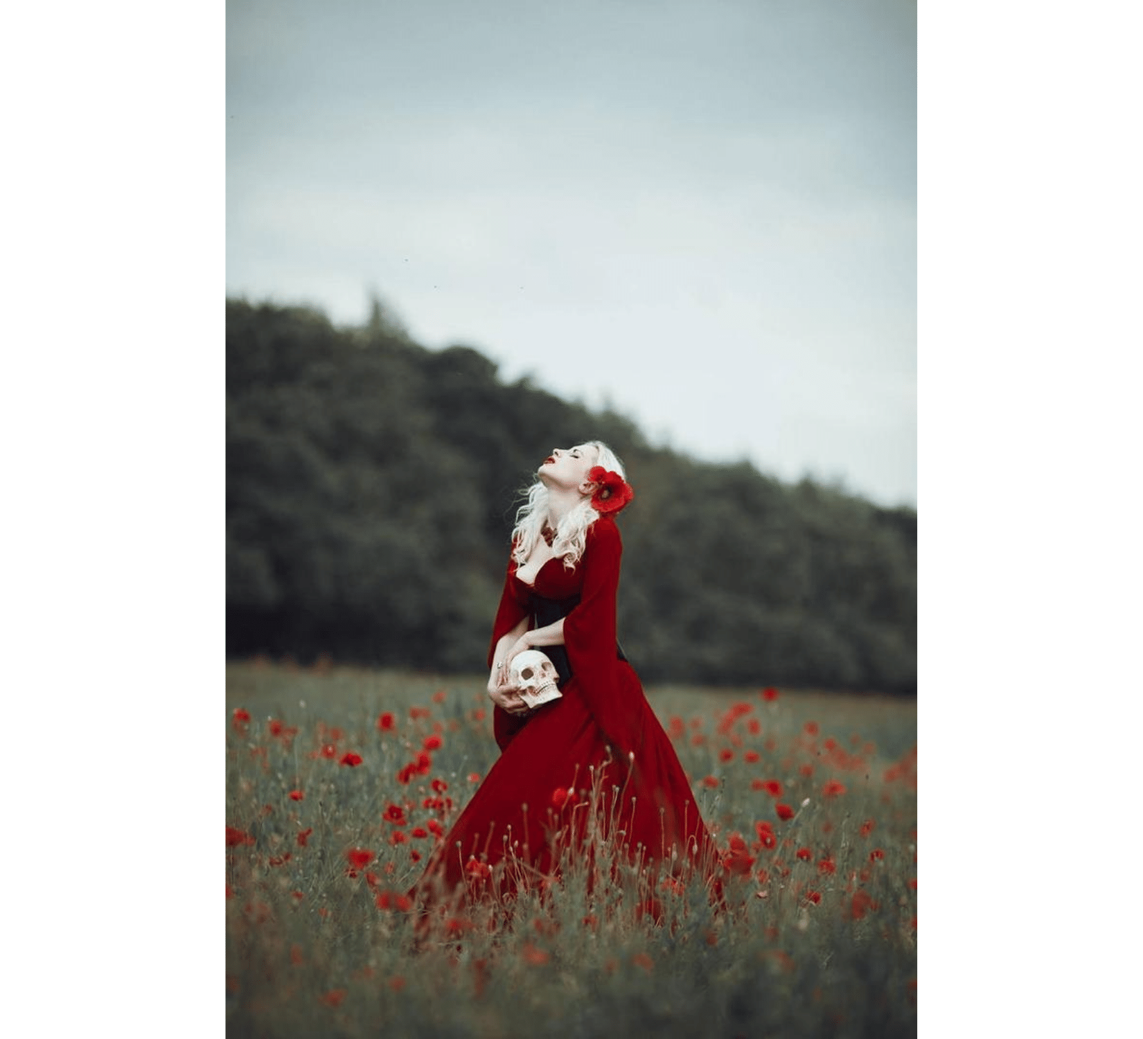Red fantasy gothic stretch velvet wedding dress – Dress Art Mystery