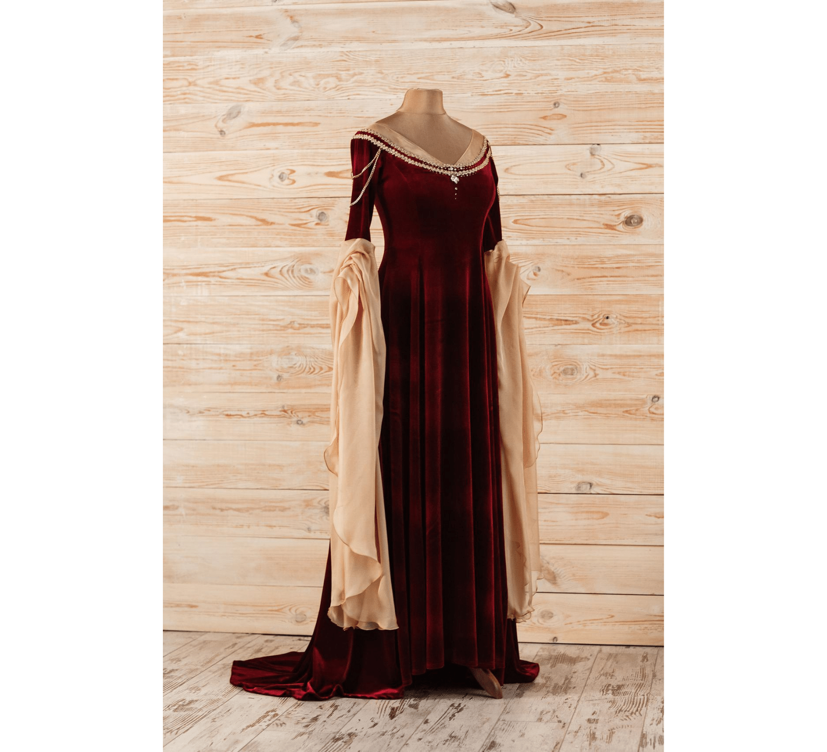 Velvet Elf Robe Fantasy red velvet elven dress – DressArtMystery