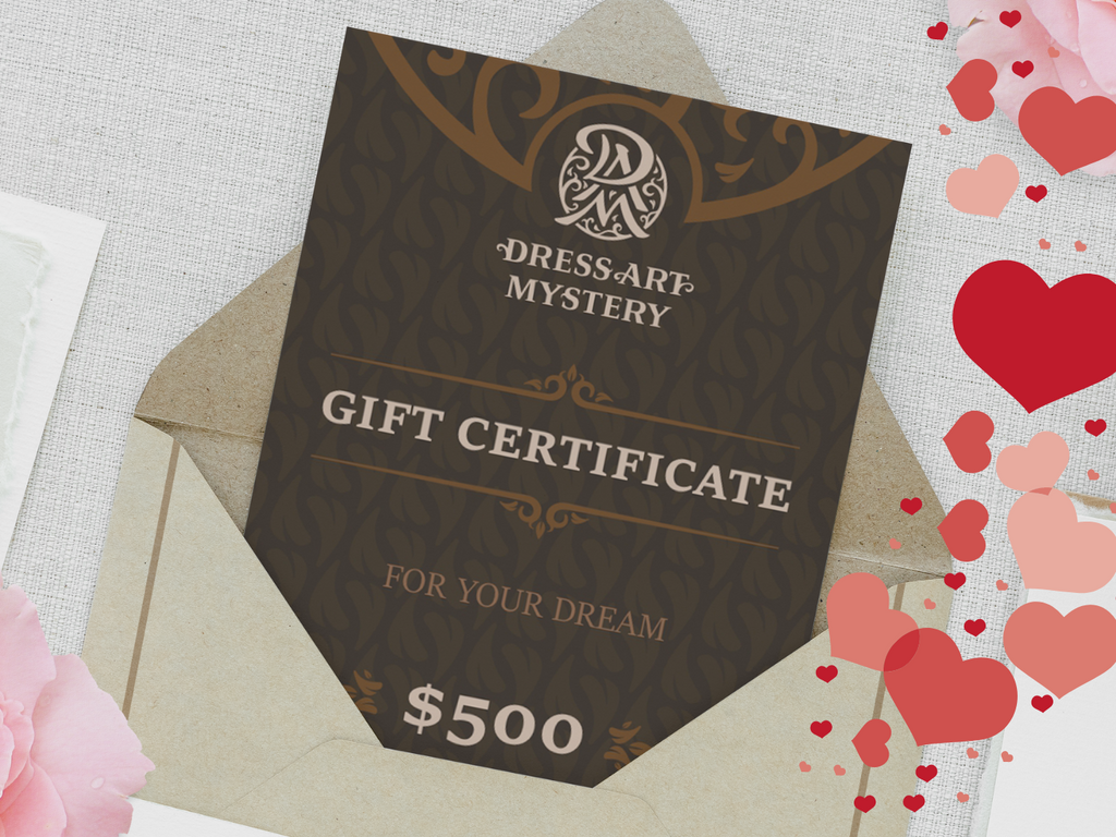 Gift card for DressArtMystery costumes for 500 dollars - Dress Art Mystery