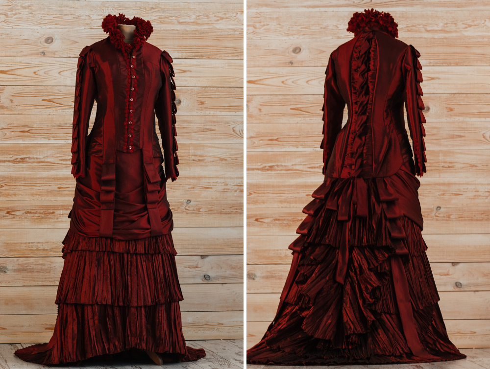 Lucille Sharpe's costume, Silk Victorian dress - Dress Art Mystery