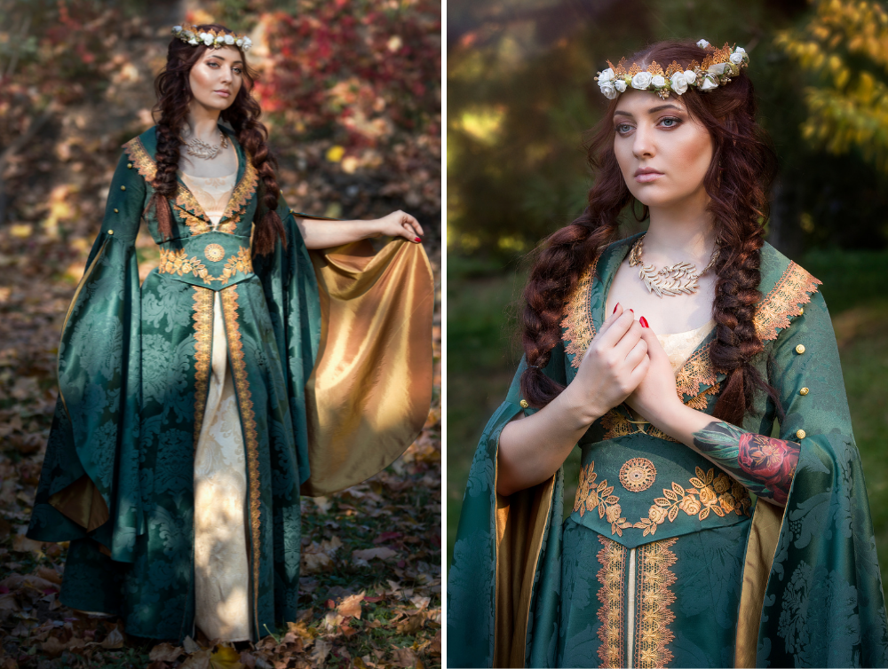 Fantasy medieval fairy elven dress - Dress Art Mystery