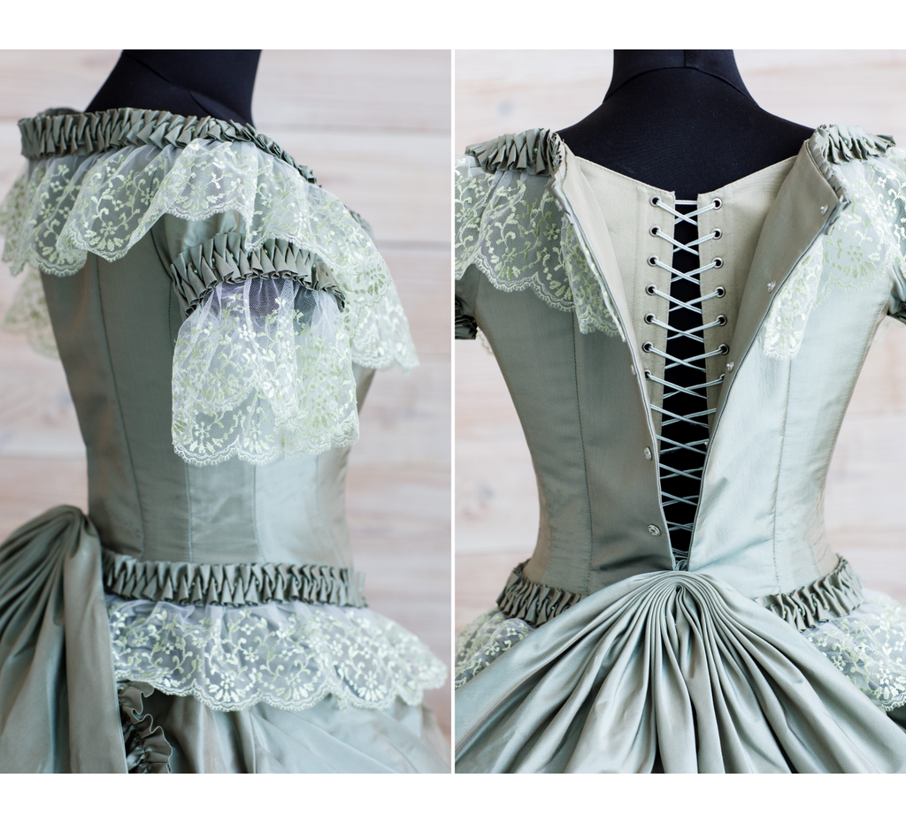 Victorian silk dress