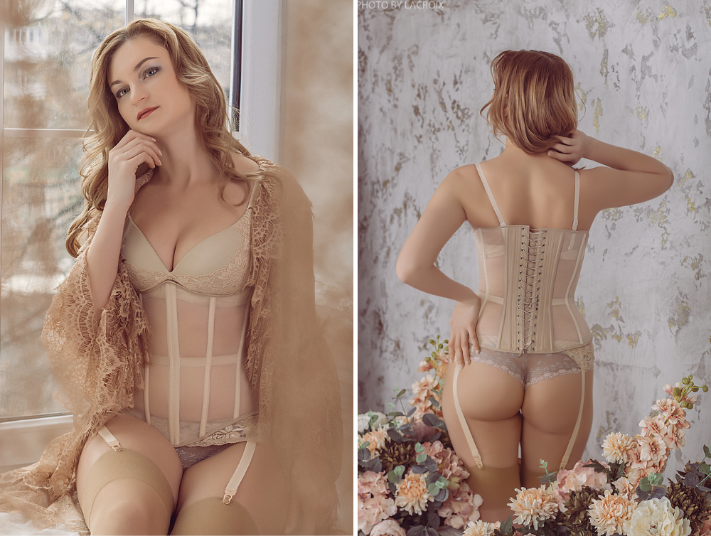 Nude shape beige underbust mesh corset - Dress Art Mystery