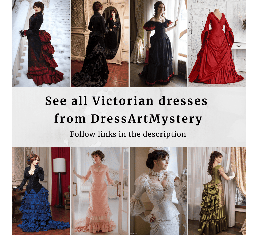 Red and black victorian ballroom dress - Dress Art Mystery