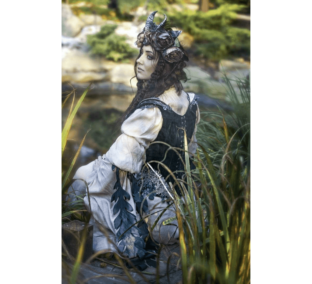 Fantasy elven dress with corset - Dress Art Mystery