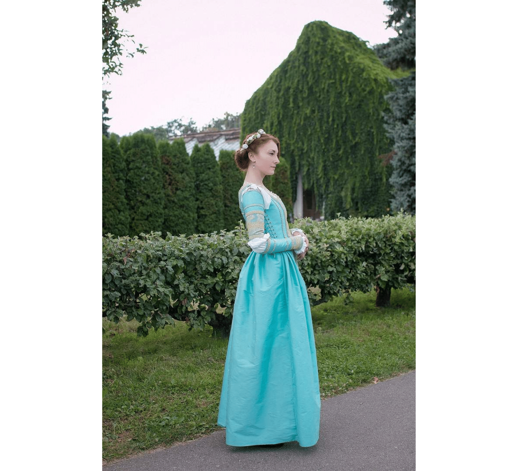 Blue renaissance gown