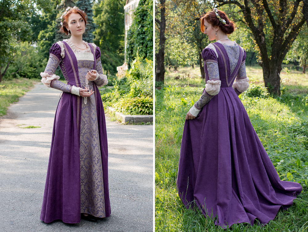 Lavender renaissance dress - Dress Art Mystery