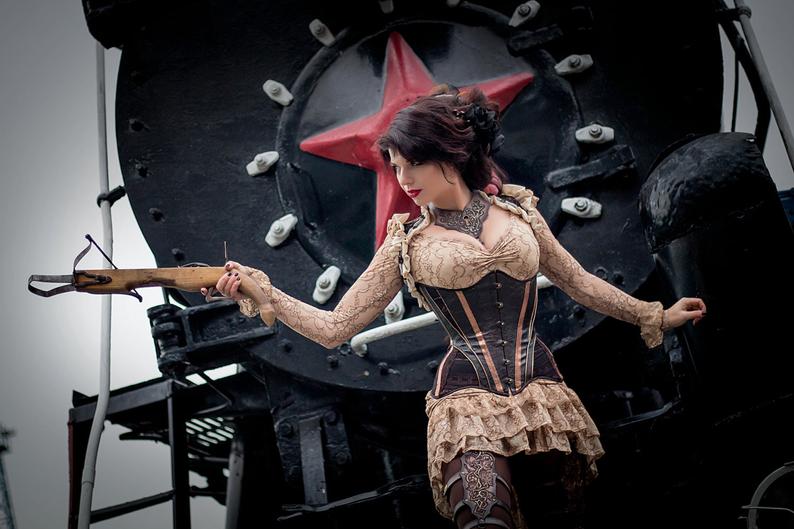 Steampunk tight lacing corset - Dress Art Mystery