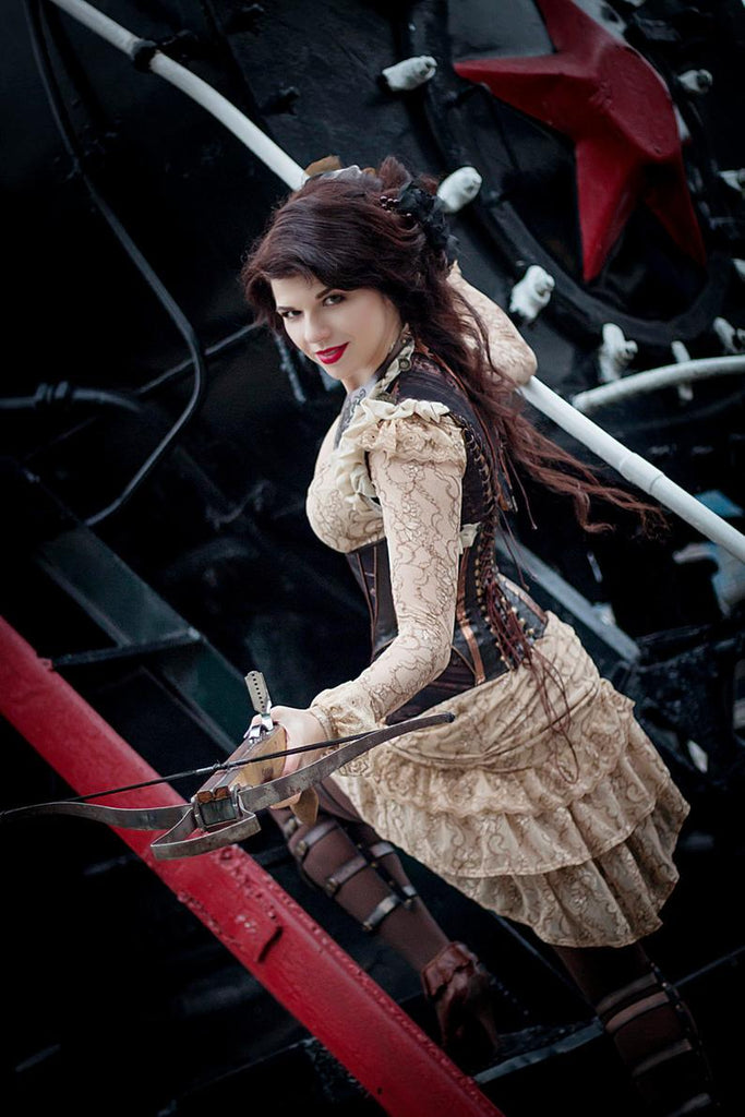 Steampunk tight lacing corset - Dress Art Mystery